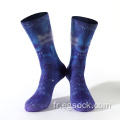 Chaussettes fantaisie imprimées galaxy